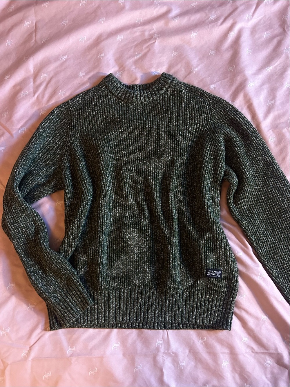 Roots Green Heavy Knit Pullover Sweater